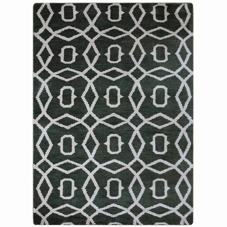 Rugsotic Carpets Hand Knotted Wool Area Rug Geometric Get My Rugs LLC