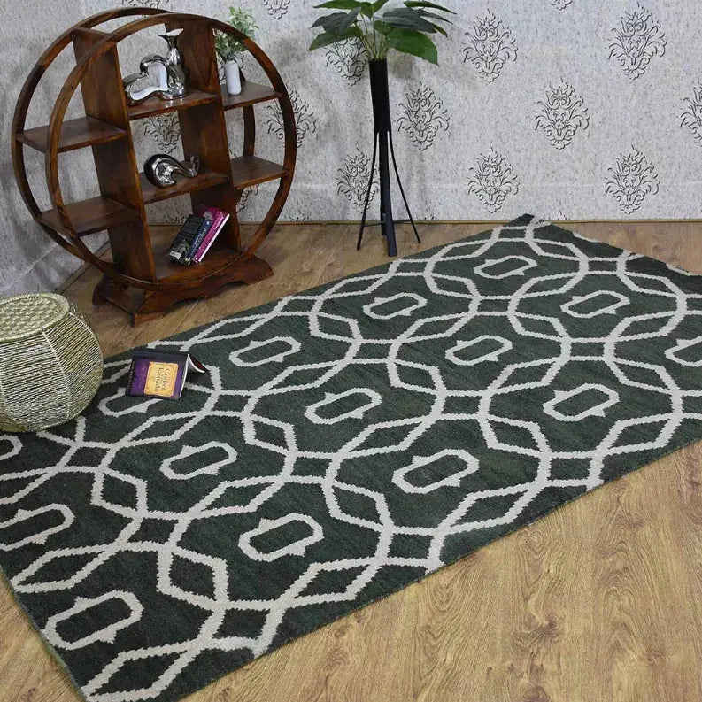Rugsotic Carpets Hand Knotted Wool Area Rug Geometric Get My Rugs LLC