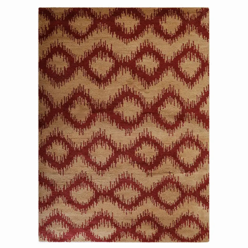 Rugsotic Carpets Hand Knotted Wool Area Rug Geometric Get My Rugs LLC