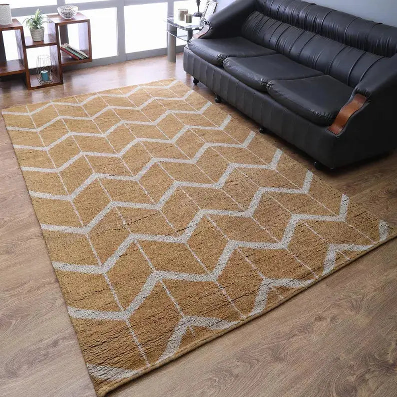 Rugsotic Carpets Hand Knotted Wool Area Rug Geometric Get My Rugs LLC