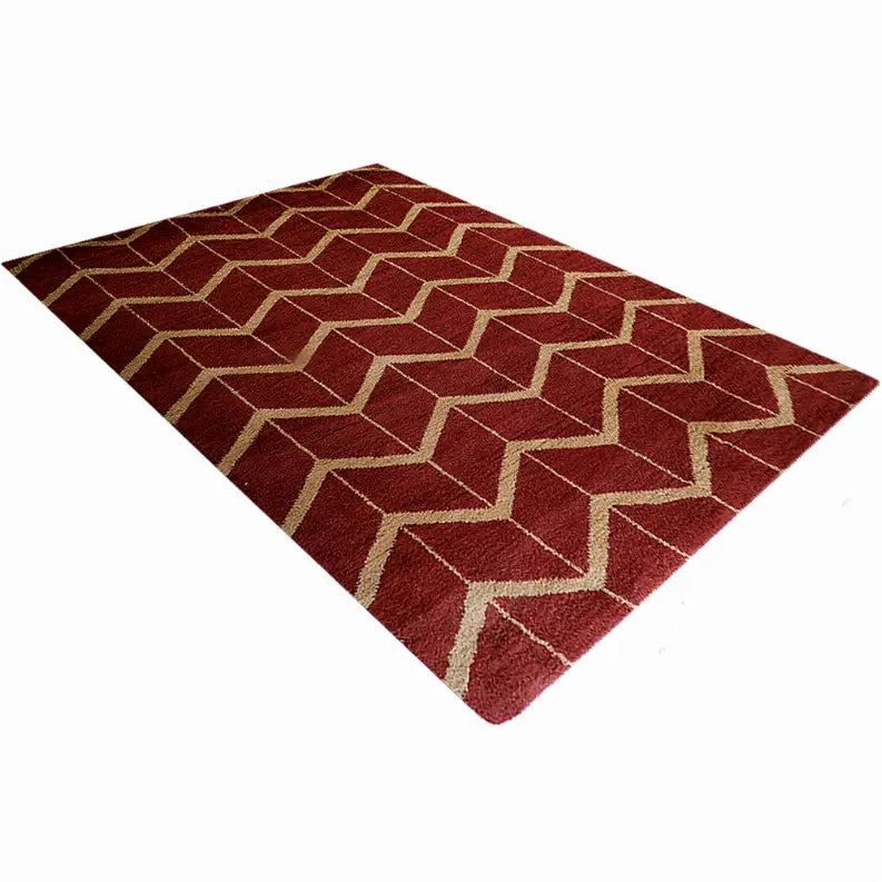 Rugsotic Carpets Hand Knotted Wool Area Rug Geometric Get My Rugs LLC
