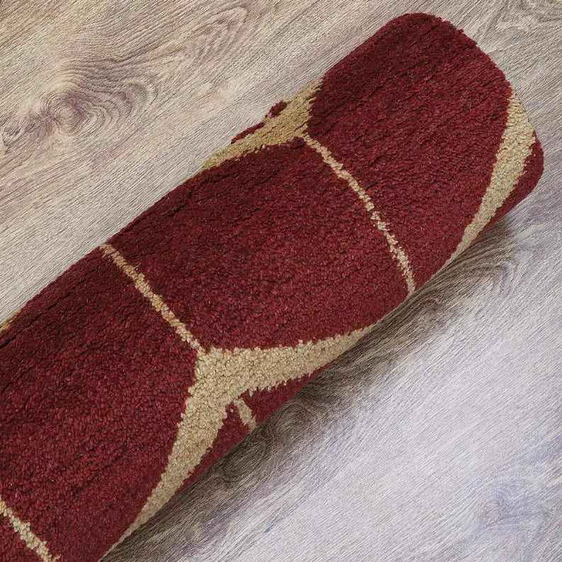 Rugsotic Carpets Hand Knotted Wool Area Rug Geometric Get My Rugs LLC