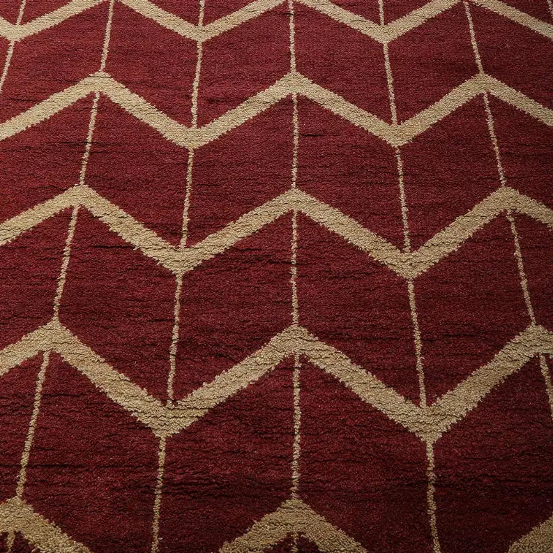 Rugsotic Carpets Hand Knotted Wool Area Rug Geometric Get My Rugs LLC