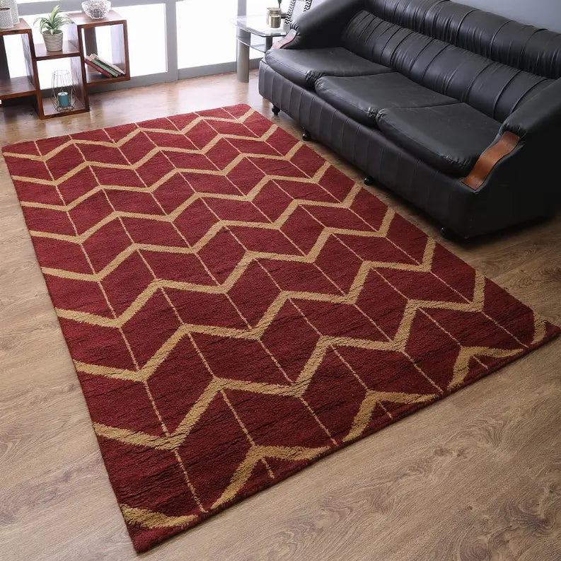 Rugsotic Carpets Hand Knotted Wool Area Rug Geometric Get My Rugs LLC