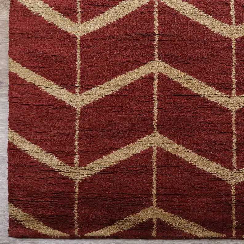 Rugsotic Carpets Hand Knotted Wool Area Rug Geometric Get My Rugs LLC