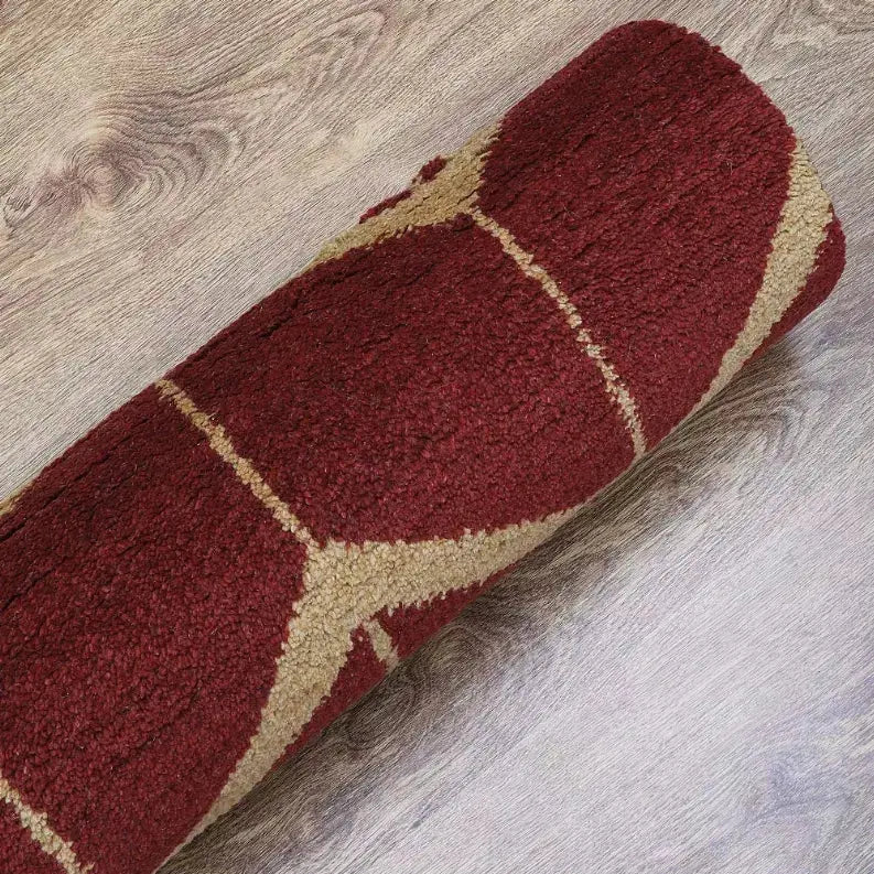 Rugsotic Carpets Hand Knotted Wool Area Rug Geometric Get My Rugs LLC