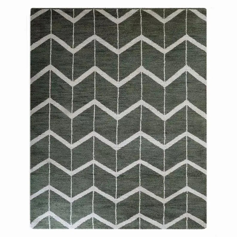 Rugsotic Carpets Hand Knotted Wool Area Rug Geometric Get My Rugs LLC