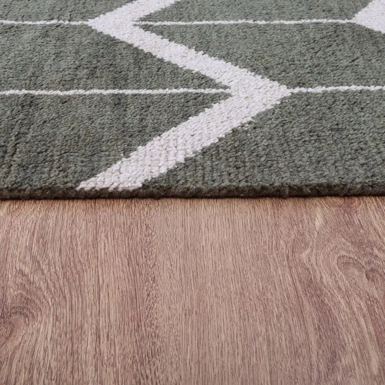 Rugsotic Carpets Hand Knotted Wool Area Rug Geometric Get My Rugs LLC