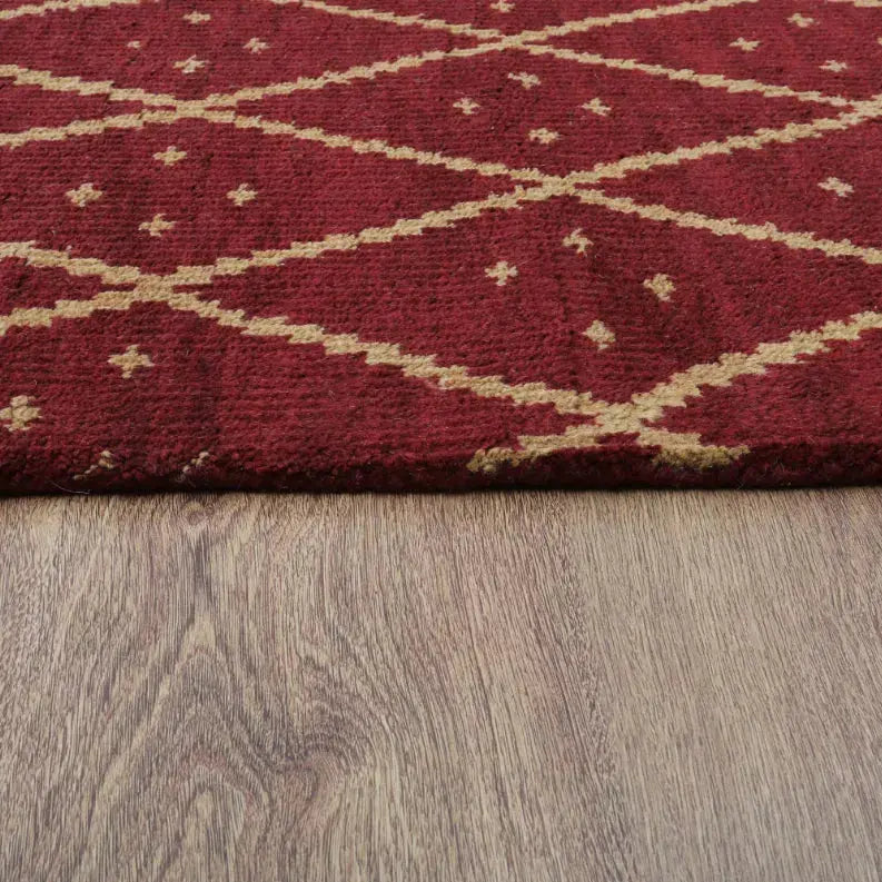 Rugsotic Carpets Hand Knotted Wool Area Rug Geometric Get My Rugs LLC