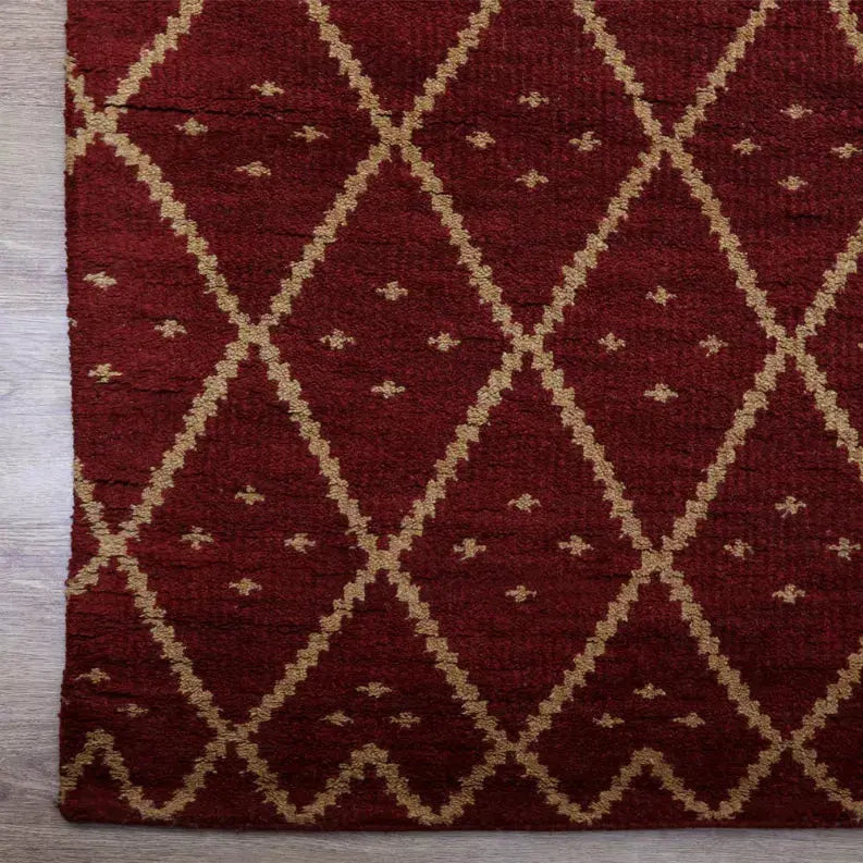 Rugsotic Carpets Hand Knotted Wool Area Rug Geometric Get My Rugs LLC
