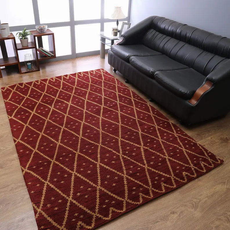 Rugsotic Carpets Hand Knotted Wool Area Rug Geometric Get My Rugs LLC