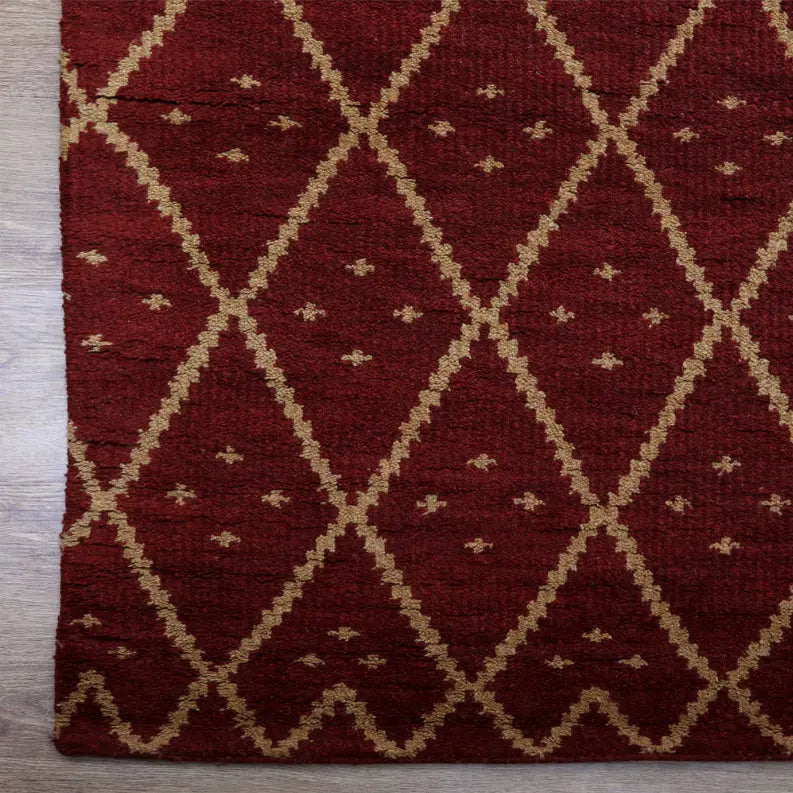 Rugsotic Carpets Hand Knotted Wool Area Rug Geometric Get My Rugs LLC