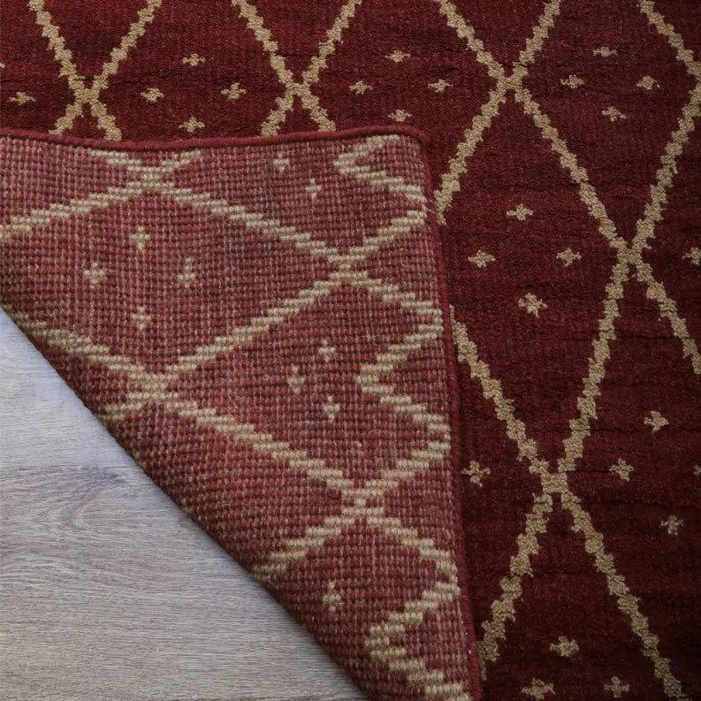 Rugsotic Carpets Hand Knotted Wool Area Rug Geometric Get My Rugs LLC