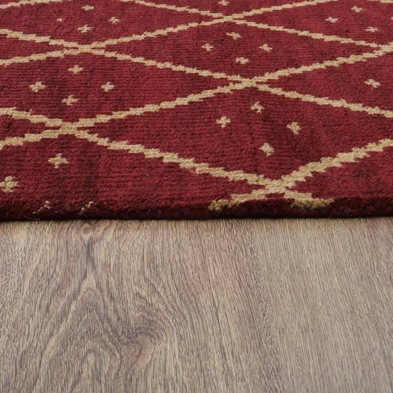Rugsotic Carpets Hand Knotted Wool Area Rug Geometric Get My Rugs LLC