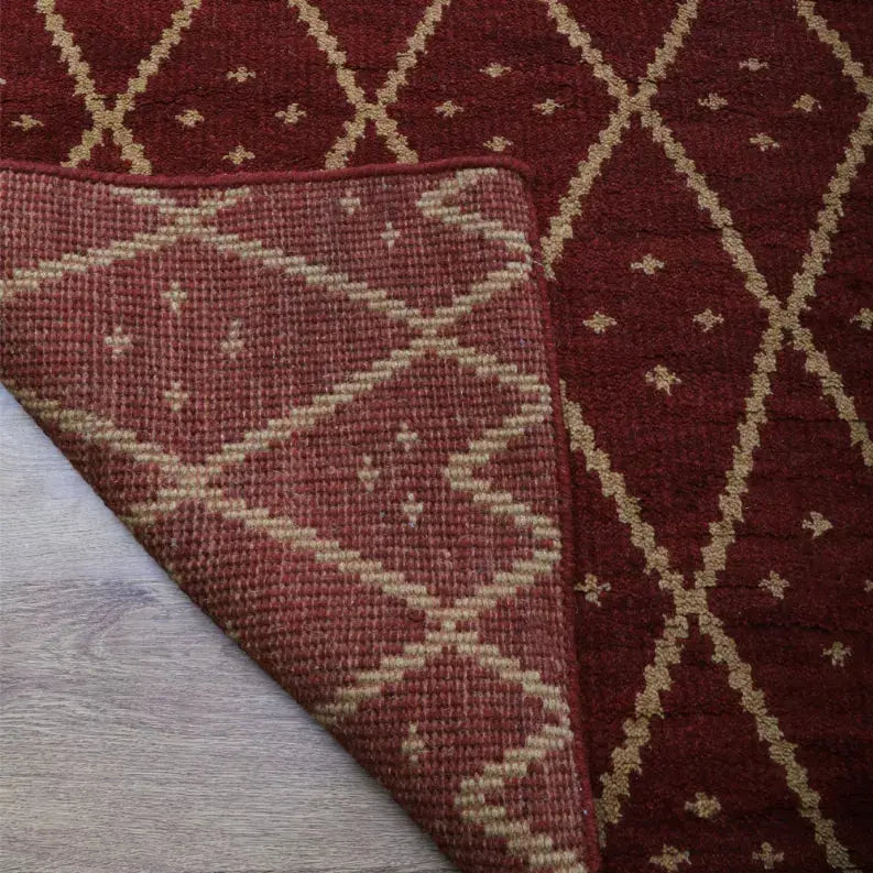 Rugsotic Carpets Hand Knotted Wool Area Rug Geometric Get My Rugs LLC