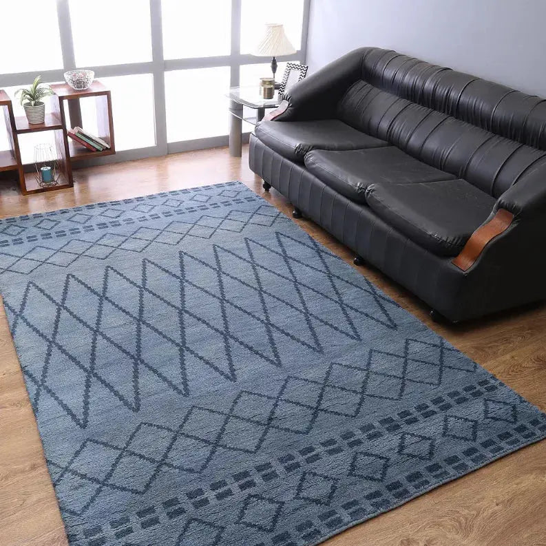 Rugsotic Carpets Hand Knotted Wool Area Rug Geometric Get My Rugs LLC