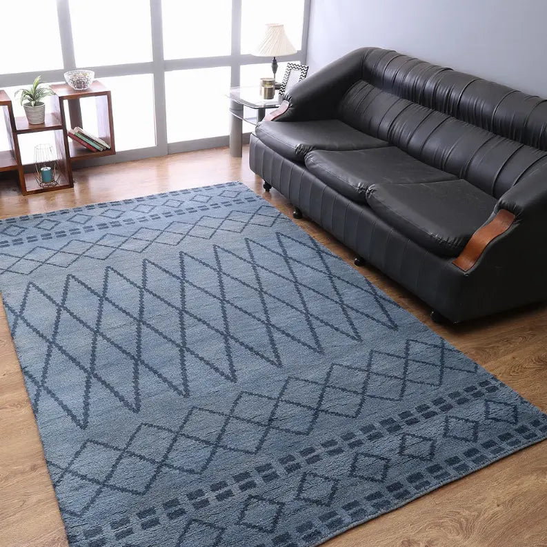 Rugsotic Carpets Hand Knotted Wool Area Rug Geometric Get My Rugs LLC