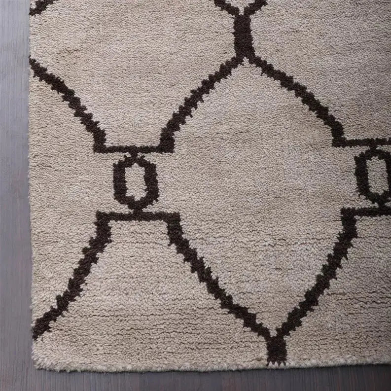 Rugsotic Carpets Hand Knotted Wool Area Rug Geometric Get My Rugs LLC