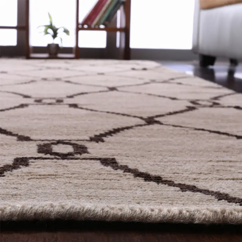Rugsotic Carpets Hand Knotted Wool Area Rug Geometric Get My Rugs LLC