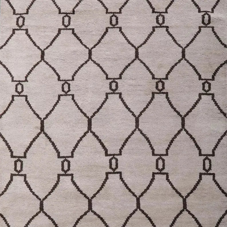 Rugsotic Carpets Hand Knotted Wool Area Rug Geometric Get My Rugs LLC