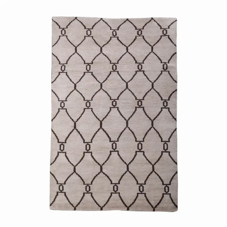 Rugsotic Carpets Hand Knotted Wool Area Rug Geometric Get My Rugs LLC
