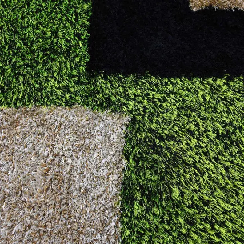 Rugsotic Carpets Hand Tufted Shag Polyester Round Area Rug Geometric Get My Rugs LLC