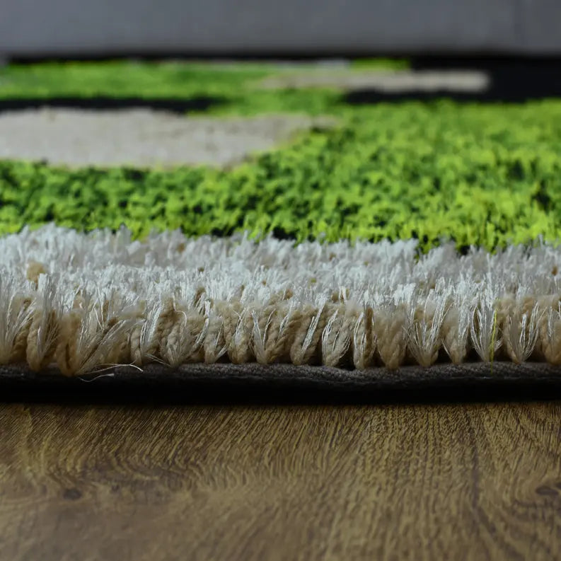 Rugsotic Carpets Hand Tufted Shag Polyester Round Area Rug Geometric Get My Rugs LLC
