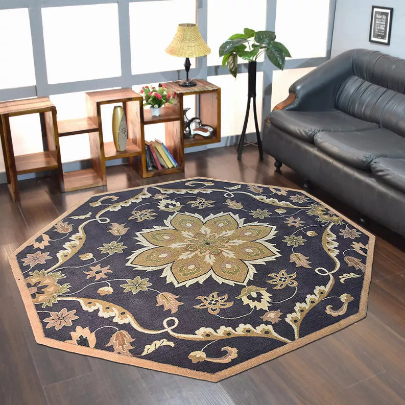 Rugsotic Carpets Hand Tufted Wool Octagon Area Rug Oriental Get My Rugs LLC