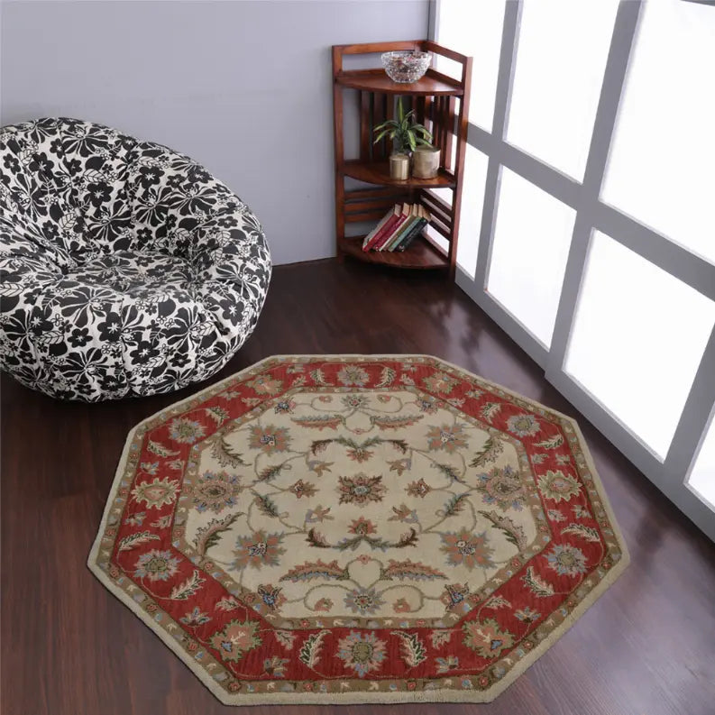 Rugsotic Carpets Hand Tufted Wool Octagon Area Rug Oriental Get My Rugs LLC