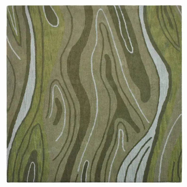 Rugsotic Carpets Hand Tufted Wool Square Abstract Get My Rugs LLC