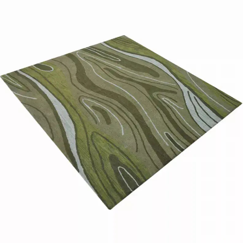 Rugsotic Carpets Hand Tufted Wool Square Abstract Get My Rugs LLC