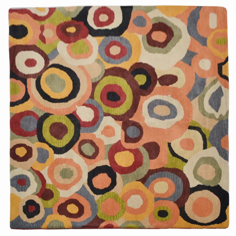 Rugsotic Carpets Hand Tufted Wool Square Area Rug Contemporary Get My Rugs LLC