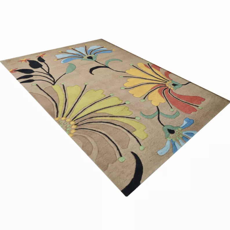 Rugsotic Carpets Hand Tufted Wool Wool Area Rug Floral Get My Rugs LLC