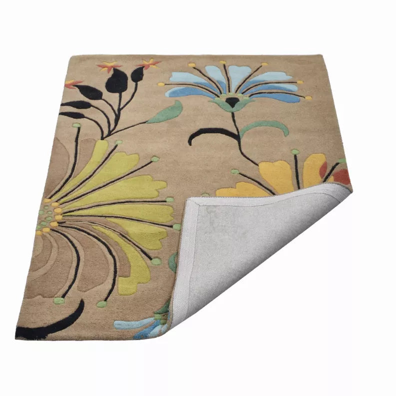 Rugsotic Carpets Hand Tufted Wool Wool Area Rug Floral Get My Rugs LLC