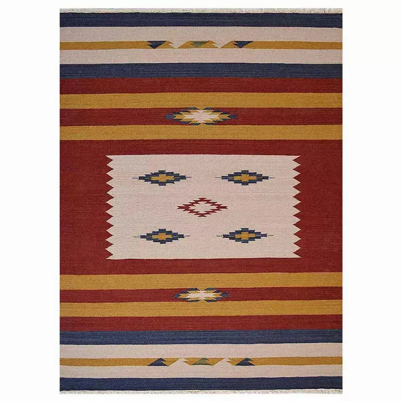 Rugsotic Carpets Hand Woven Flat Weave Kilim Wool Area Rug Contemporary Get My Rugs LLC