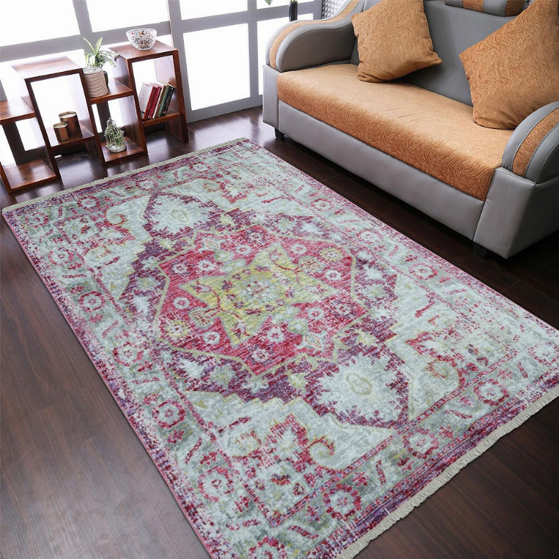 Rugsotic Carpets Machine Woven Crossweave Polyester Area Rug Oriental Get My Rugs LLC