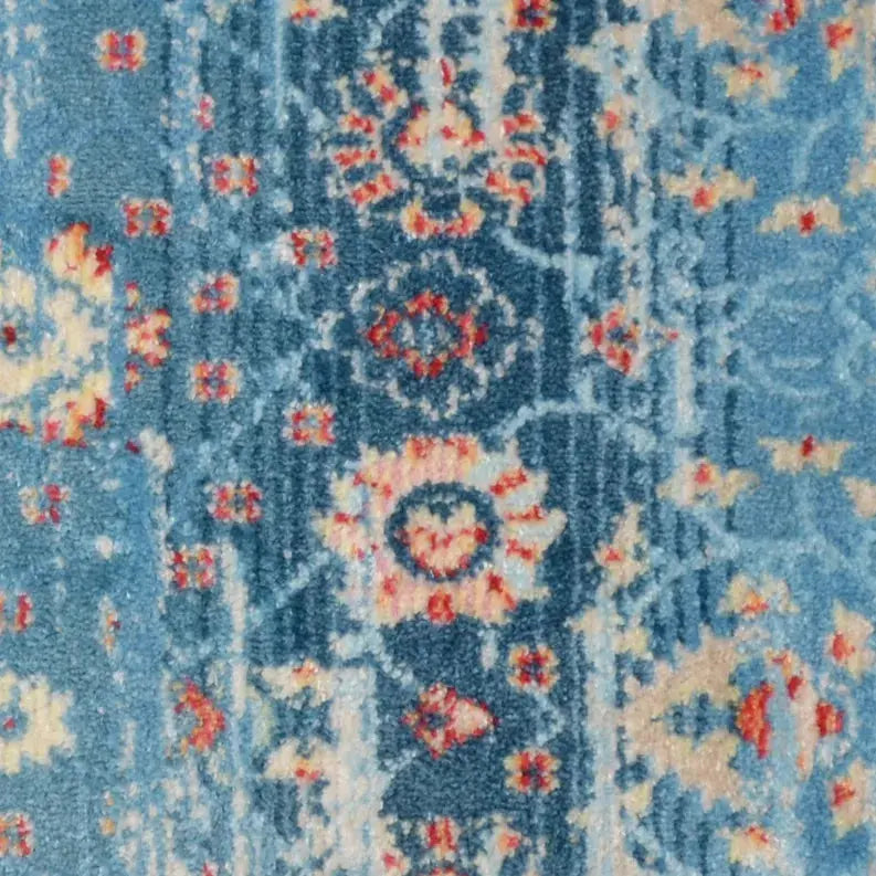Rugsotic Carpets Machine Woven Crossweave Polyester Blue Area Rug Oriental Get My Rugs LLC