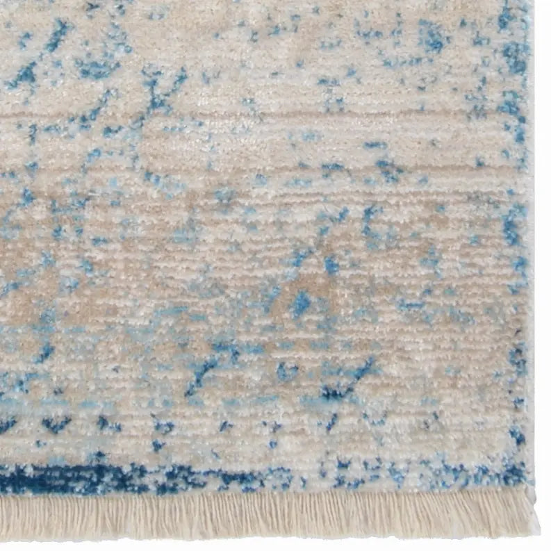 Rugsotic Carpets Machine Woven Crossweave Polyester Blue Area Rug Oriental Get My Rugs LLC