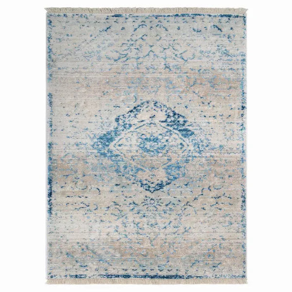 Rugsotic Carpets Machine Woven Crossweave Polyester Blue Area Rug Oriental Get My Rugs LLC