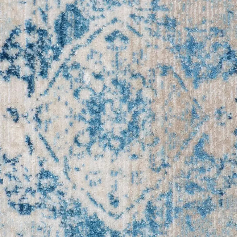 Rugsotic Carpets Machine Woven Crossweave Polyester Blue Area Rug Oriental Get My Rugs LLC