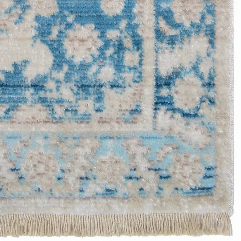 Rugsotic Carpets Machine Woven Crossweave Polyester Blue Area Rug Oriental Get My Rugs LLC
