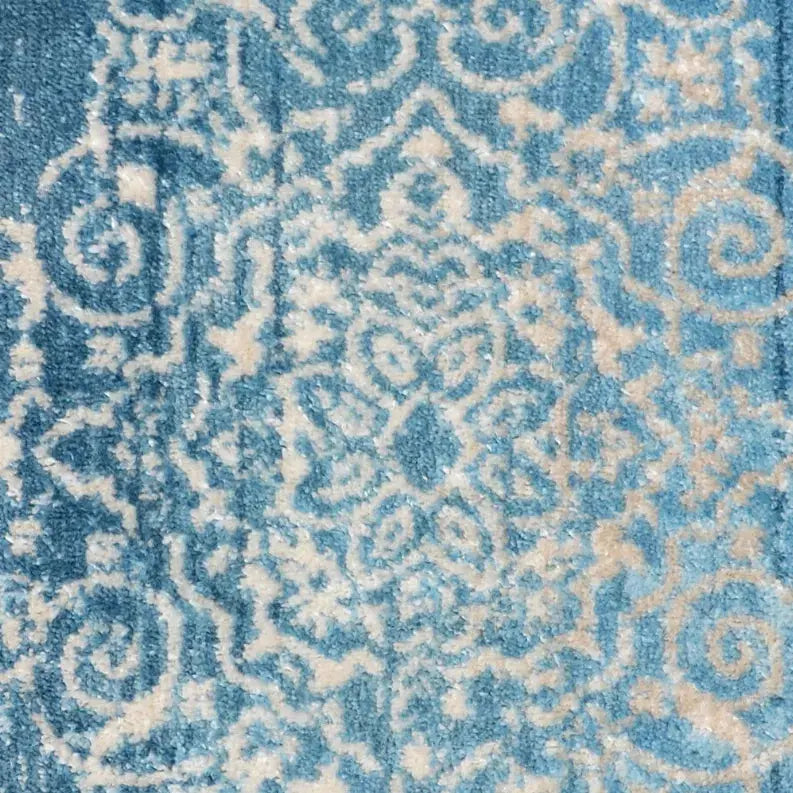 Rugsotic Carpets Machine Woven Crossweave Polyester Blue Area Rug Oriental Get My Rugs LLC