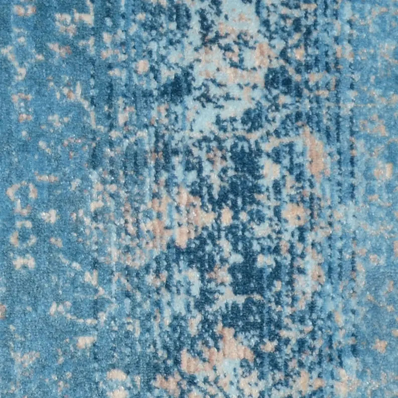 Rugsotic Carpets Machine Woven Crossweave Polyester Blue Area Rug Oriental Get My Rugs LLC
