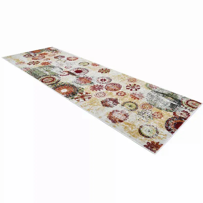 Rugsotic Carpets Machine Woven Heatset Polypropylene 3'2''x10' Runner Area Rug Floral Get My Rugs LLC