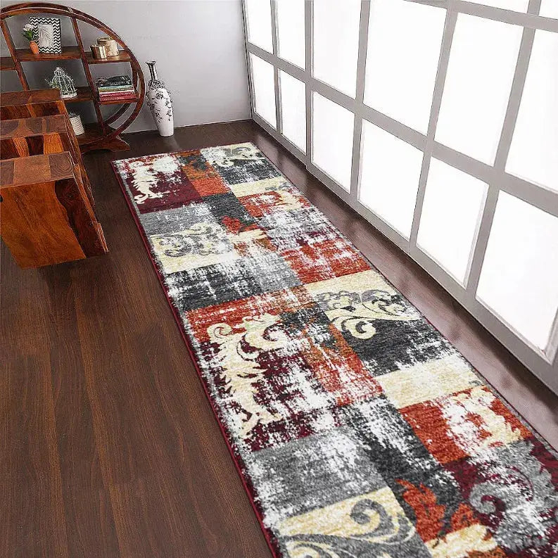 Rugsotic Carpets Machine Woven Heatset Polypropylene 3'2''x10' Runner Area Rug Floral Get My Rugs LLC