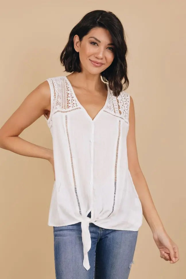 Runnin' Outta Time Tie Front Top Stay Warm in Style