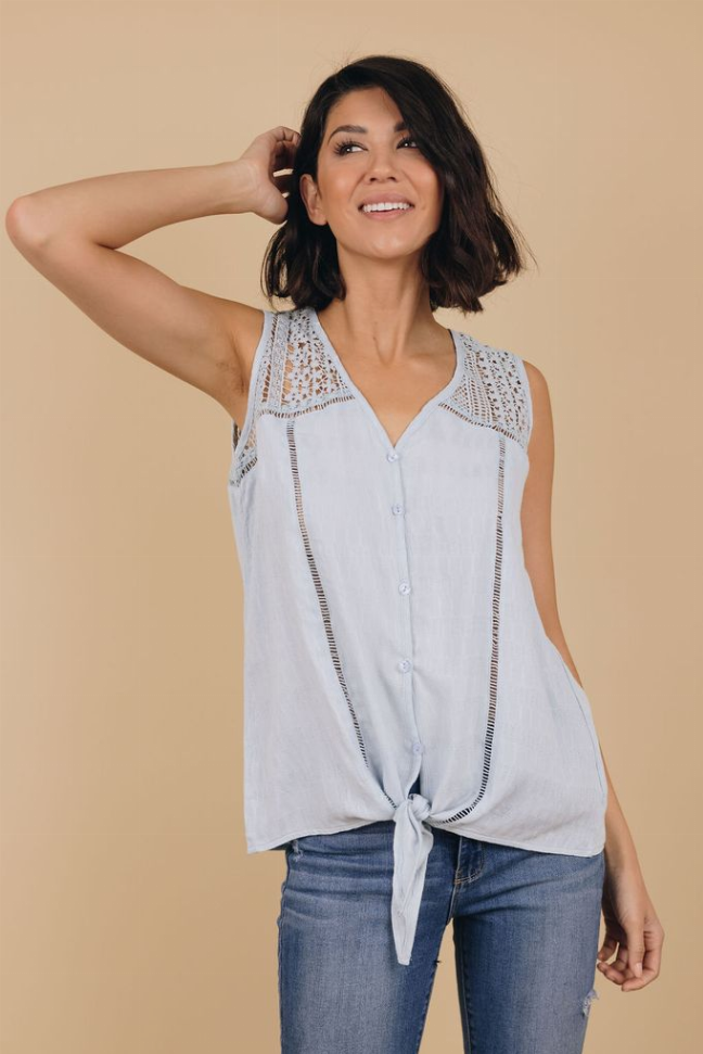 Runnin' Outta Time Tie Front Top Stay Warm in Style