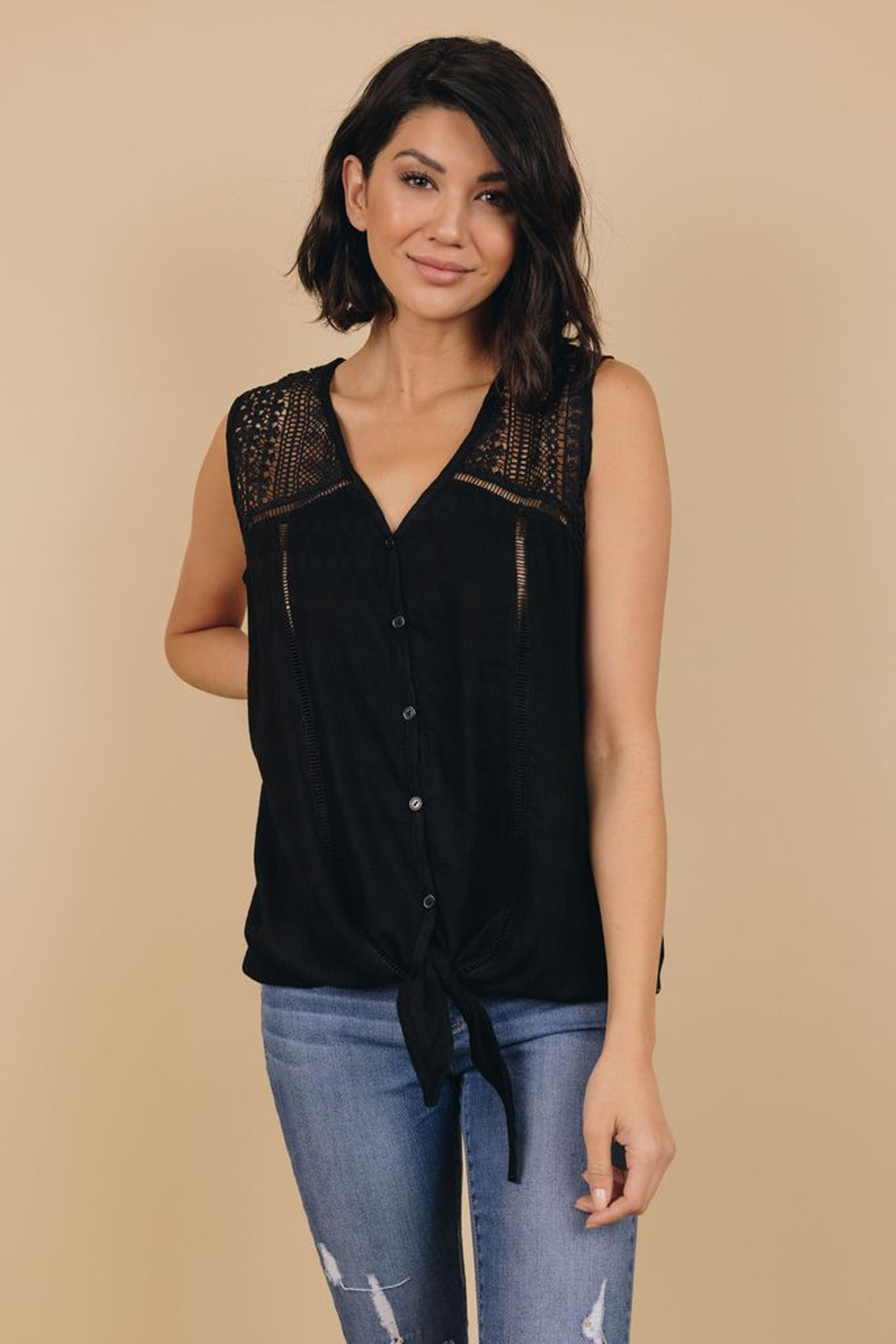 Runnin' Outta Time Tie Front Top Stay Warm in Style