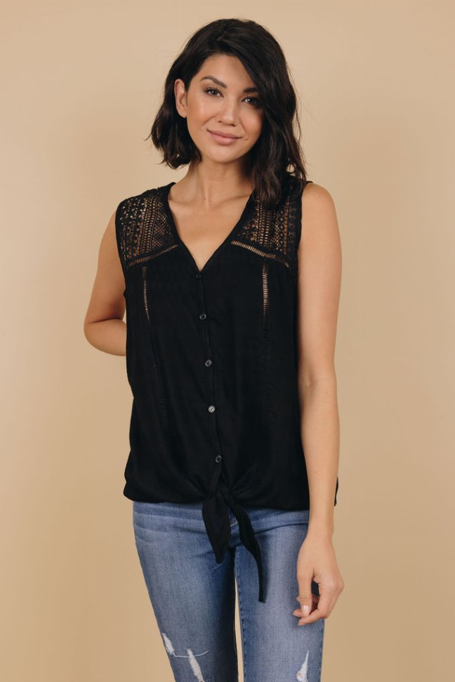Runnin' Outta Time Tie Front Top Stay Warm in Style