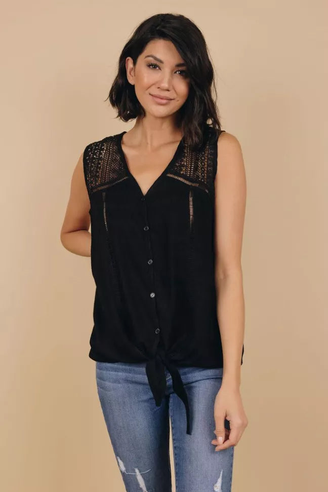 Runnin' Outta Time Tie Front Top Stay Warm in Style